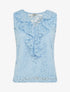 Top sans manches en dentelle - Bleu ciel - 1