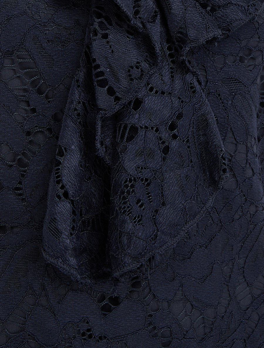 Top sans manches en dentelle - Marine - 3