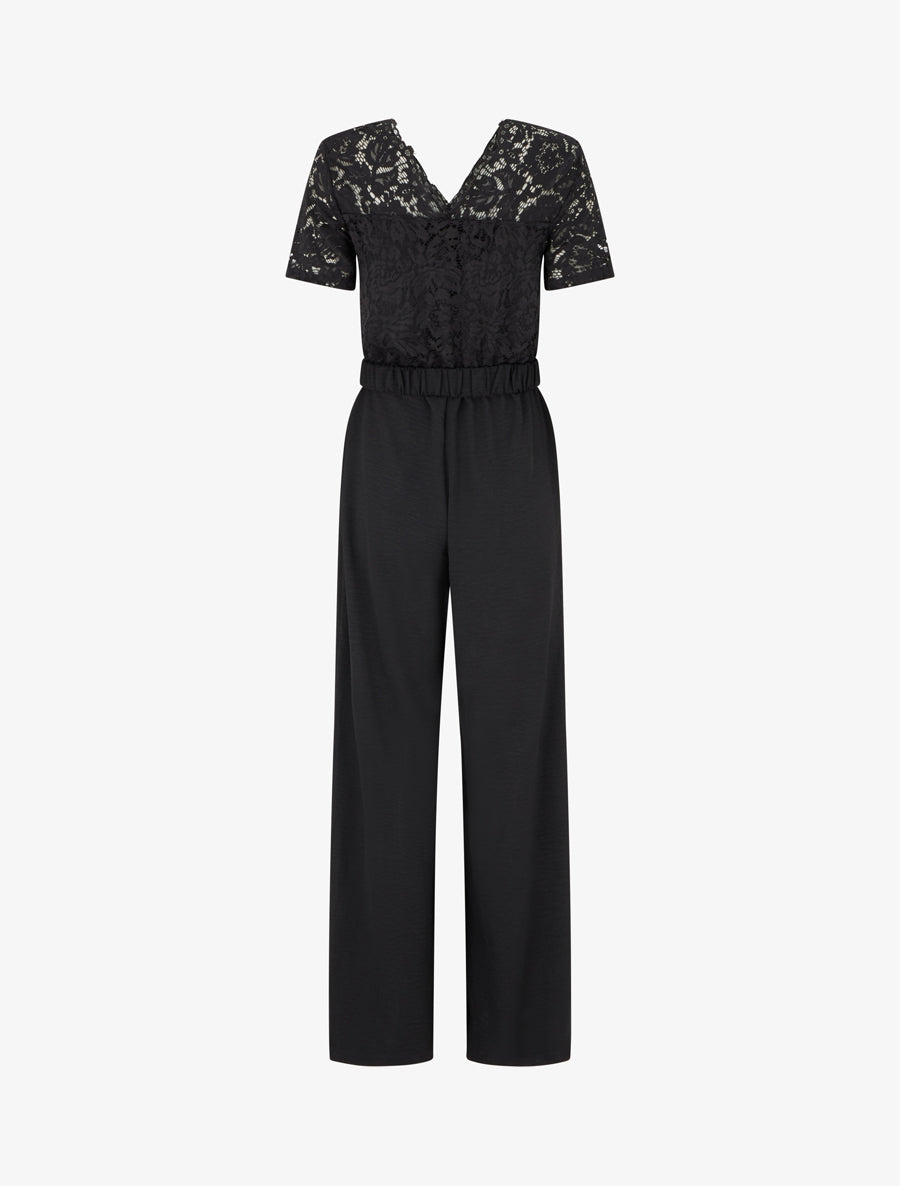 Combinaison bimatière et bicolore - Noir - 2