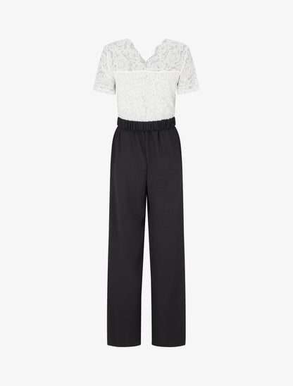 Combinaison bimatière et bicolore - Blanc - 2