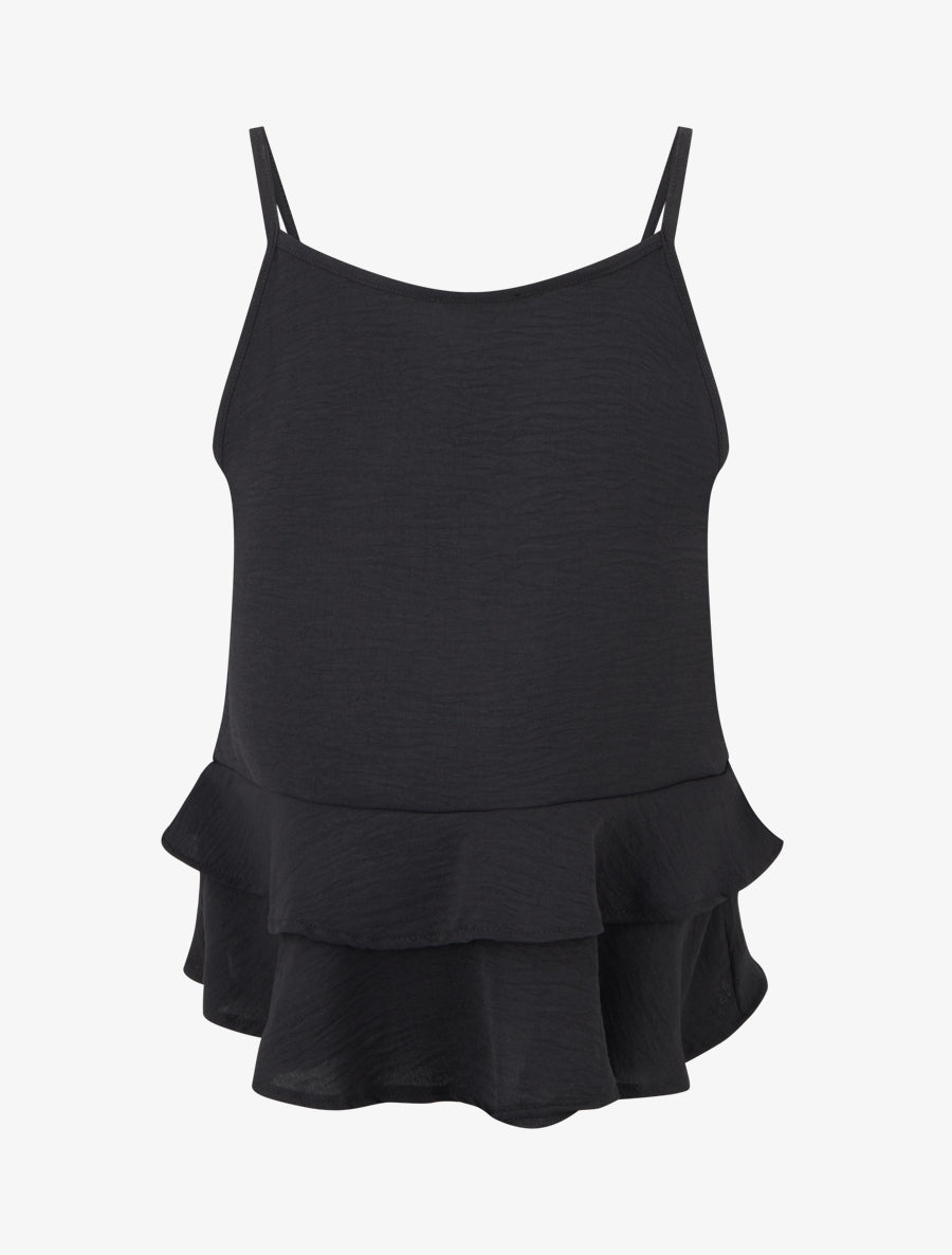 Caraco fluide à volants - Noir - 2