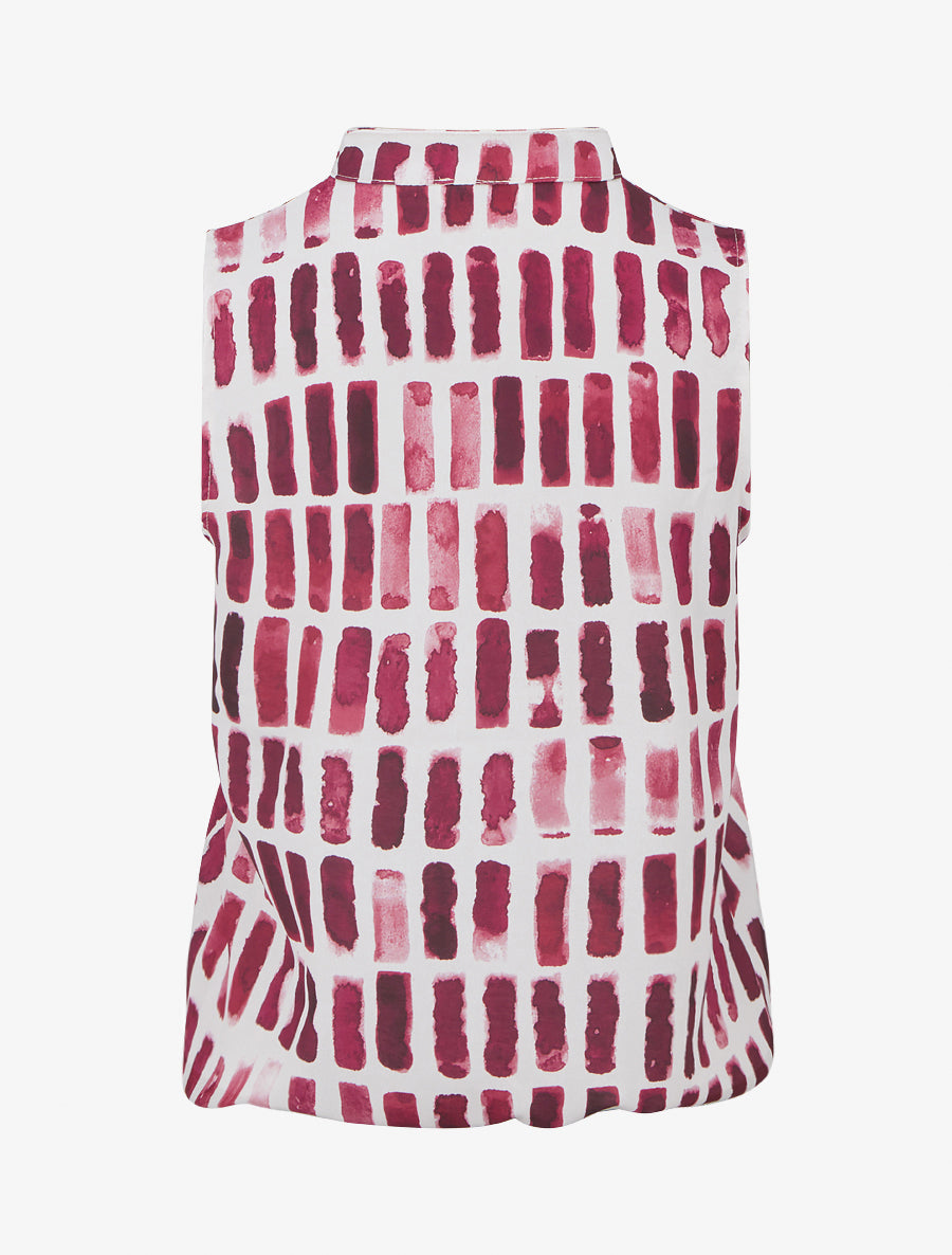 Top sans manches imprimé fantaisie - Rose - 2
