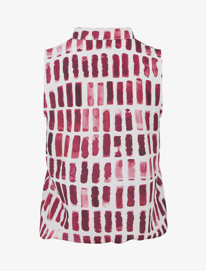 Top sans manches imprimé fantaisie - Rose - 2