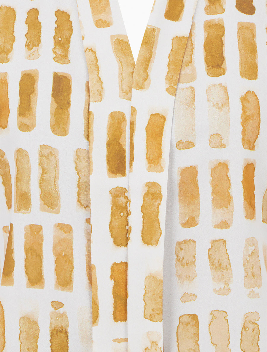 Top sans manches imprimé fantaisie - Jaune moutarde - 3