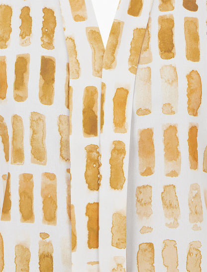 Top sans manches imprimé fantaisie - Jaune moutarde - 3