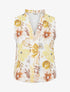 Top sans manches imprimé fleuri - Jaune - 1