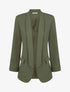 Blazer uni à manches longue - Kaki - 1