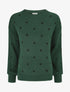 Pull en maille à pois - Vert forêt - 1