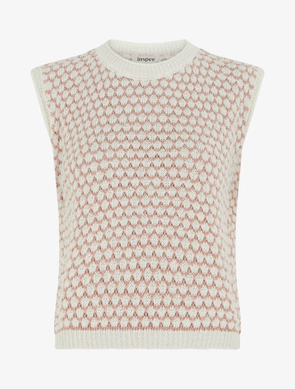 Pull sans manches motif nid d&