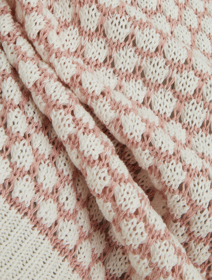 Pull sans manches motif nid d&