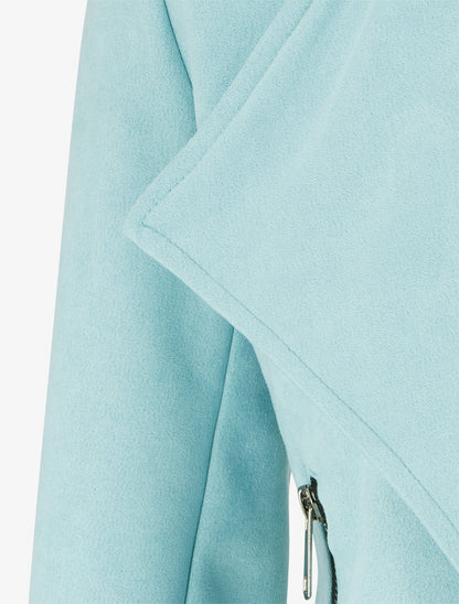 Veste en suédine à poches décoratives zippées - Vert d&