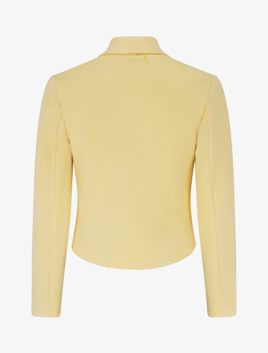 Veste en suédine à poches décoratives zippées - Jaune - 2