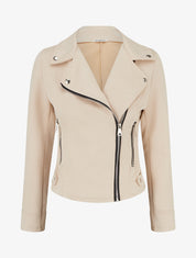 Veste en suédine style perfecto - Beige - 1