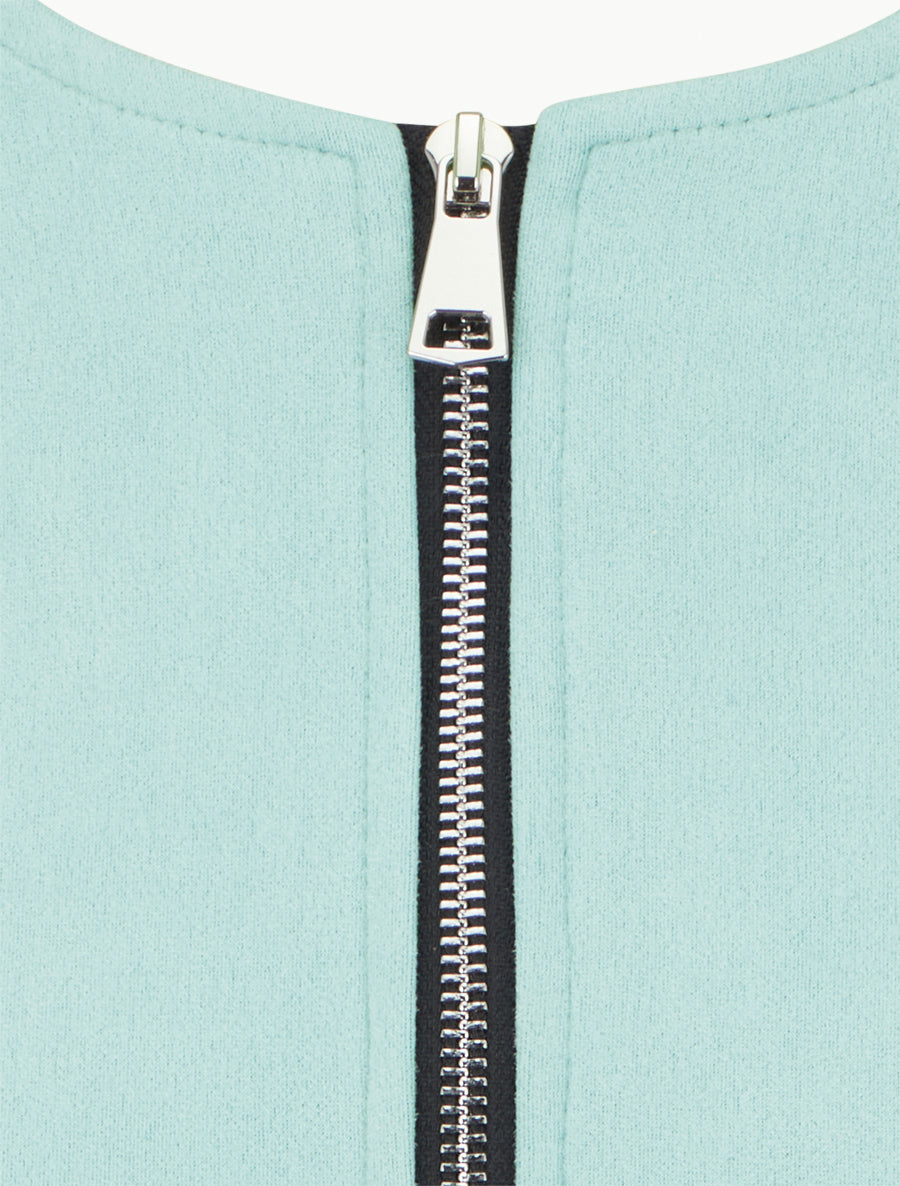 Veste en suédine zippée - Turquoise - 3