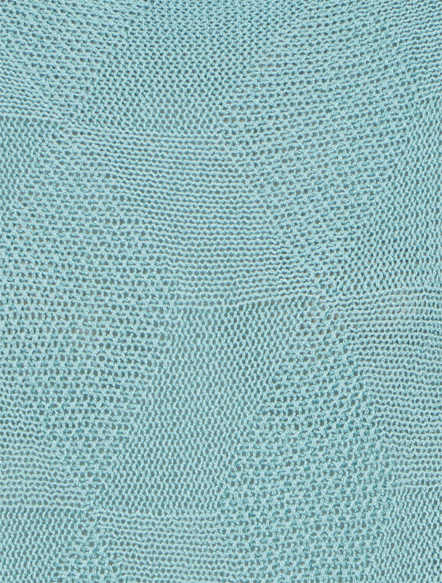 Pull ample à motif losange - Bleu lagon - 3