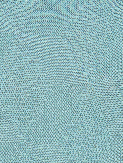 Pull ample à motif losange - Bleu lagon - 3
