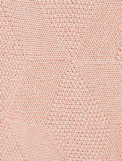 Pull ample à motif losange - Rose - 3