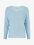 Pull irisé à manches chauve-souris - Bleu ciel - 1