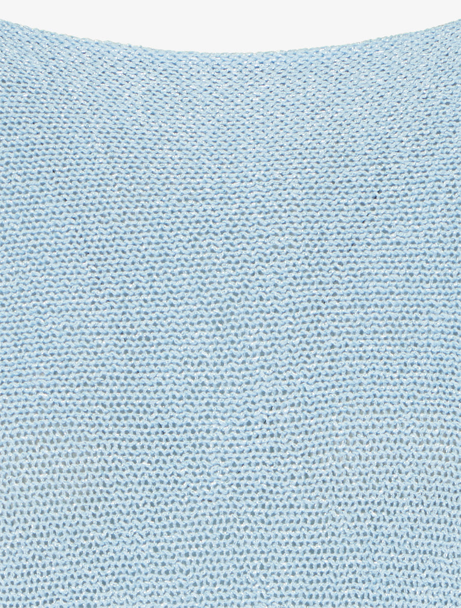 Pull irisé à manches chauve-souris - Bleu ciel - 3