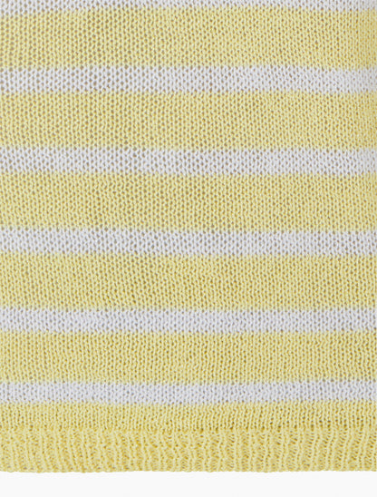 Débardeur en maille à rayures - Jaune - 3