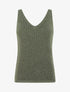 Top uni irisé en maille - Kaki - 1