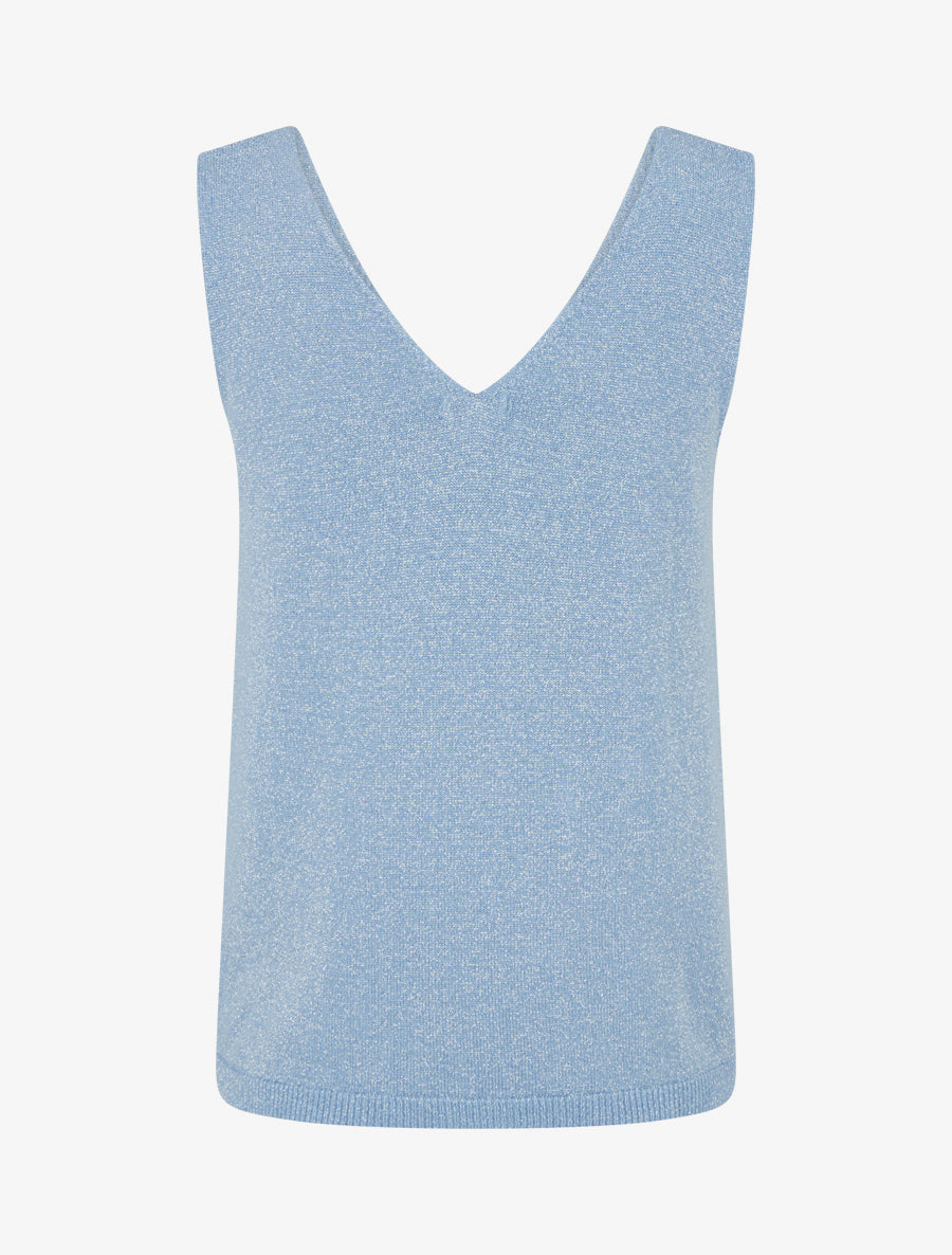 Top sans manches irisé - Bleu ciel - 2