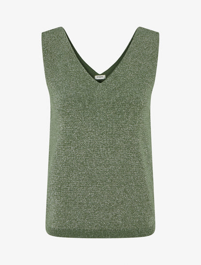 Top sans manches irisé - Kaki - 1