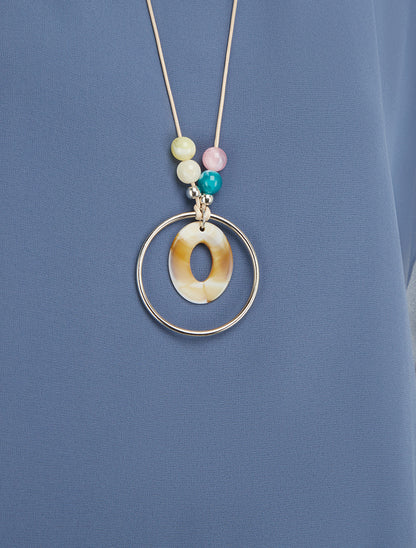 Top boule uni à manches courtes - Bleu gris - 3