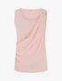 Top sans manches effet drapé à bretelle bijou - Rose - 1