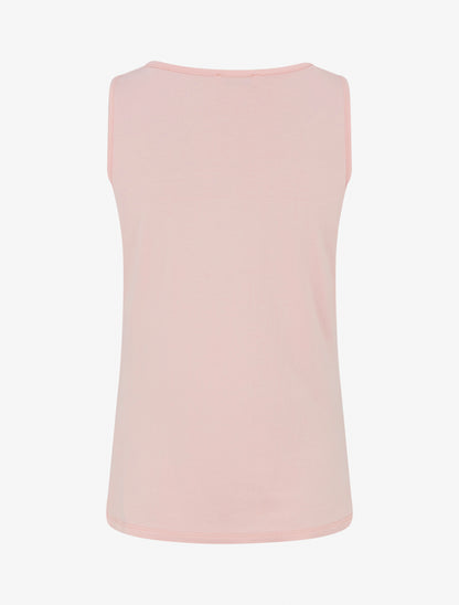 Top sans manches effet drapé à bretelle bijou - Rose - 2