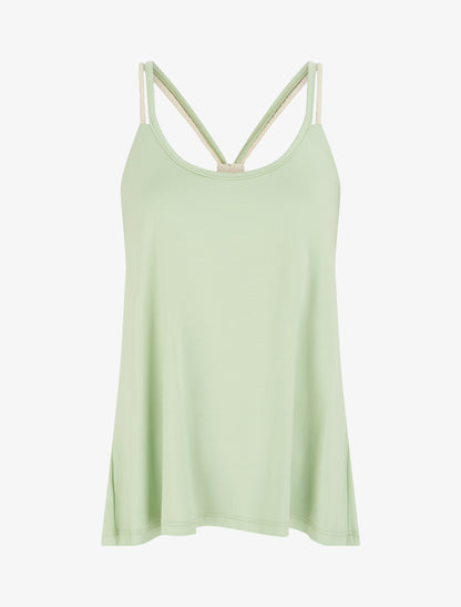 Top à bretelles style cordes - Vert amande - 1