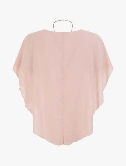 Top droit fluide en voile - Rose - 2