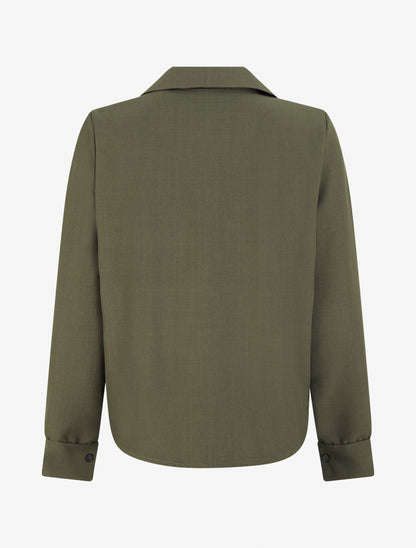 Chemisier noué asymétrique - Kaki - 2