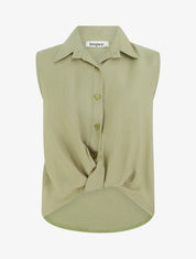 Top fluide effet noué - Kaki - 1