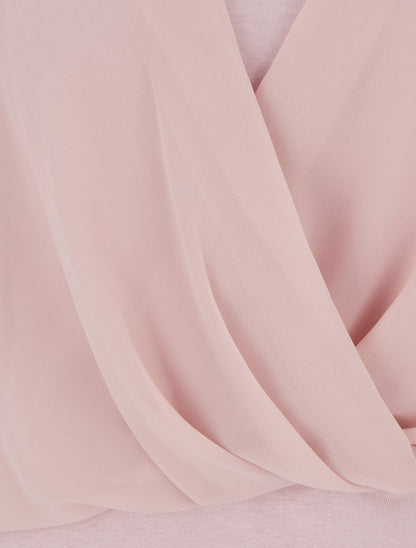 Top uni à manches volantées - Vieux rose - 3