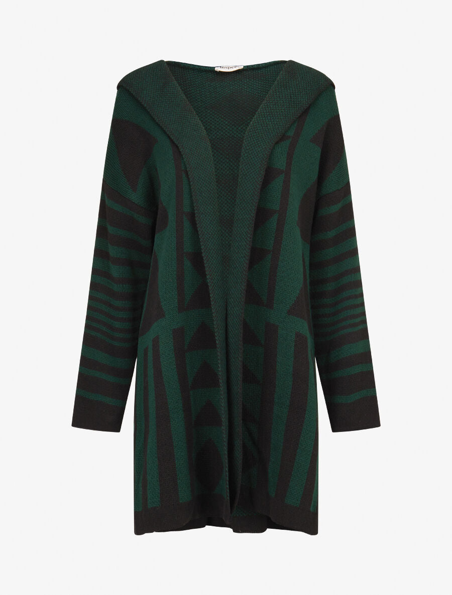 Gilet imprimé aztèque - Vert - 1