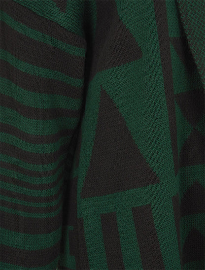 Gilet imprimé aztèque - Vert - 3