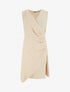 Robe sans manches style portefeuille - Beige - 1