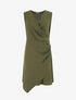 Robe sans manches style portefeuille - Kaki - 1