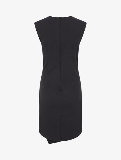 Robe sans manches unie style portefeuille - Noir - 2