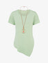 Top manches courtes à bords asymétriques - Vert d&