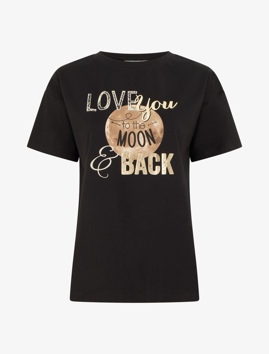 T-shirt Love you to the moon - Noir - 1