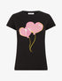 T-shirt à motif coeurs - Noir - 1