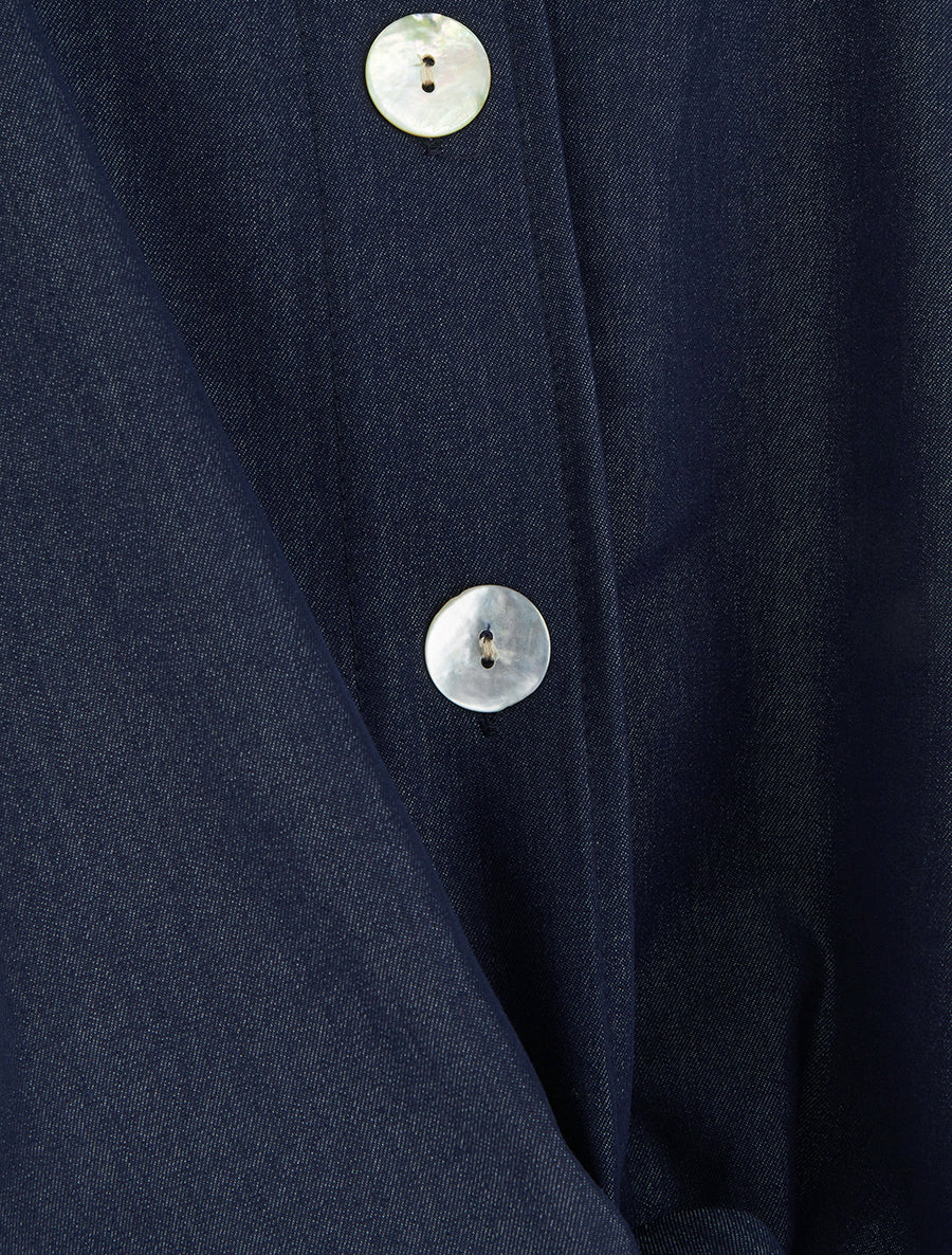 Débardeur à noeud et fines bretelles - Bleu foncé - 3