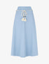 Jupe longue élastiquée à ceinture - Bleu ciel - 1