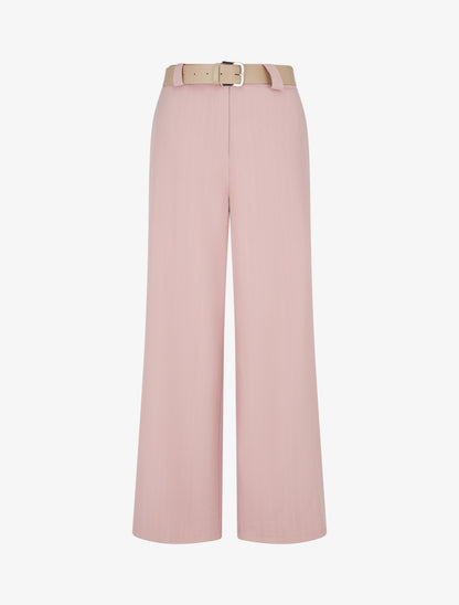 Pantalon à fines rayures irisées - Rose - 1