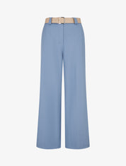 Pantalon à fines rayures irisées - Bleu - 1