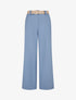 Pantalon à fines rayures irisées - Bleu - 1