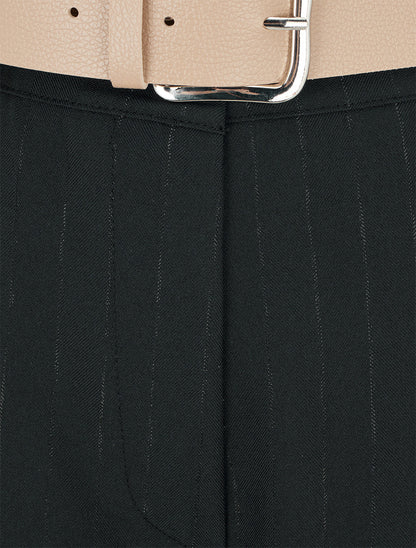 Pantalon à fines rayures irisées - Noir - 3