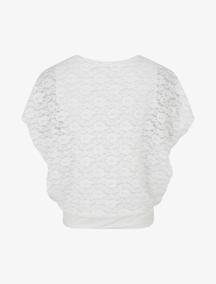 Spitzenkugel aus Spitze - Weiß